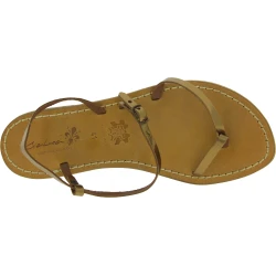 Women's Bronze Leather Thong Sandals – Handmade in Italy