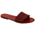 Sandales à enfiler en cuir rouge pour femme - Fabriquées à la main en Italie