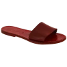 Sandalias de piel roja para mujer - Hechas a mano en Italia