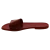 Women's Red Leather Slide Sandals - Handmade in Italy