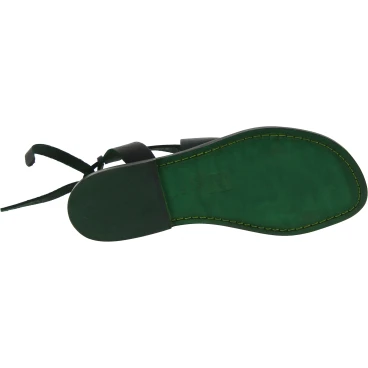 Sandales femme en cuir vert fabriquées à la main en Italie