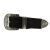 Ceinture western en cuir noir avec boucle argentée gravé