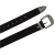 Cintura western in pelle marrone scuro con fibbia argentata in metallo