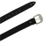 Cintura western in pelle marrone scuro con fibbia argentata in metallo