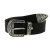 Cintura western in pelle marrone scuro con fibbia argentata in metallo