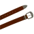 Cintura western in cuoio con fibbia in metallo argentato inciso