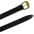Cinturón wester de cuero negro con hebilla bronceado de metal