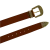 Ceinture western en cuir marron avec boucle bronzé gravé
