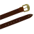 Ceinture western en cuir marron avec boucle bronzé gravé