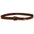 Ceinture western en cuir marron avec boucle bronzé gravé