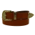Ceinture western en cuir marron avec boucle bronzé gravé