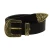 Ceinture western en cuir marron foncé avec boucle bronzé gravé