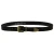 Ceinture western en cuir marron foncé avec boucle bronzé gravé