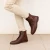 Botines para mujer de cuero marron oscuro Hecho a mano en Italia