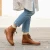 Botines para mujer de cuero marron Hecho a mano en Italia