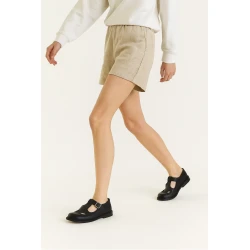 Scarpe occhietti da donna in pelle nera fatte a mano in Italia