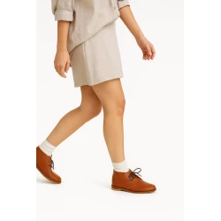 Botas desierto para mujer de cuero marrón Hecho a mano en Italia