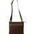 Satchel bag in genuine dark brown calf leather handmade in Italy
