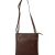 Satchel bag in genuine dark brown calf leather handmade in Italy