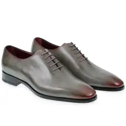 Richelieu one cut homme en cuir patiné main Tiziano Sunset