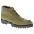 Men's olive suede brogue ankle boot with rubber lug sole