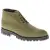 Stivaletto brogue uomo in camoscio verde oliva con suola in gomma