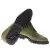 Men's olive suede brogue ankle boot with rubber lug sole