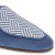 Mocasín hombre azul en ante con pala de tejido trenzado