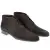 Herren Stiefelette aus dunkelbraunem Veloursleder