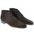 Men's dark brown reverse suede ankle boot