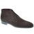 Men's dark brown reverse suede ankle boot