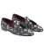 Men's floral Venetian loafer with black tassels