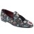 Men's floral Venetian loafer with black tassels