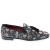Men's floral Venetian loafer with black tassels