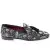 Men's floral Venetian loafer with black tassels