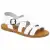 Weiße Franziskaner-Sandalen für Damen aus Leder