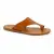 Chanclas de cuero para mujer color cuero con tira ancha