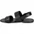 Black leather two-strap sandals for women handmade in Italy