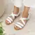 White leather Franciscan sandals for women with ankle strap