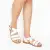 Weiße Franziskaner-Sandalen für Damen aus Leder