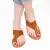 Chanclas de cuero para mujer color cuero con tira ancha