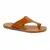 Tan leather thong slide sandals for women handmade in Italy