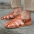 Hand made mens sandals in vintage cuir leather crafted in Italy