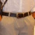 Cintura western in pelle marrone scuro con fibbia bronzo in metallo