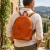 Men's backpack in natural-colored vegetable-tanned leather