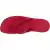 Tongs homme en cuir rouge - vue de dessus de la semelle intérieure et des brides