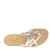 Nu-pieds femme en cuir argent fait main