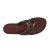 Handmade dark brown braid leather womens thongs and leather sole
