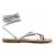 Damen Riemchen-Sandalen aus weißem Leder in Italien von Hand gefertigt